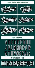 Midnight Green Black-White Classic Style Hockey Jersey 3