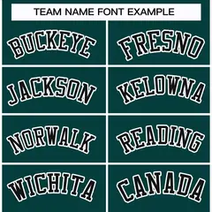 Midnight Green Black-White Classic Style Hockey Jersey 3