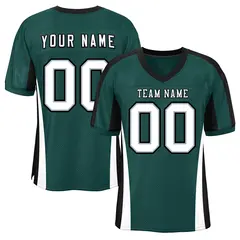 Midnight Green Color Block Mesh Authentic Football Jersey 1