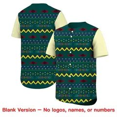 Midnight Green Cream White Mexican Style Baseball Jersey 7