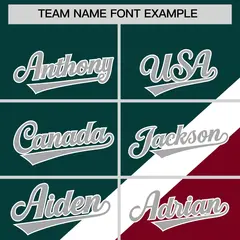 Midnight Green Crimson Raglan Full-Snap Letterman Baseball Jacket 3