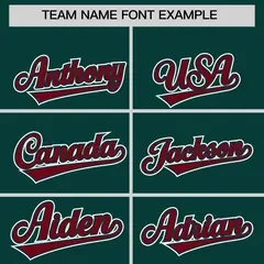Midnight Green Crimson Raglan Varsity Full-Snap Letterman Jacket Hoodie 5