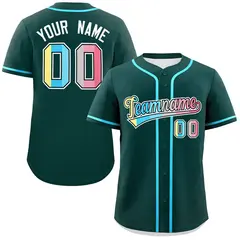 Midnight Green Genderflux Pride Month Baseball Jersey 1