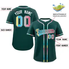 Midnight Green Genderflux Pride Month Baseball Jersey 2