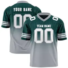 Midnight Green Gray Gradient Outdoor Flag Football Jersey