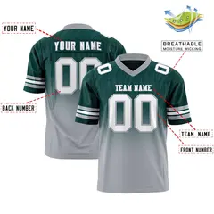 Midnight Green Gray Gradient Outdoor Flag Football Jersey 2