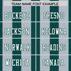 Midnight Green Gray Thick Stripe Authentic Football Jersey 3