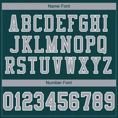 Midnight Green Gray-White Classic Style Mesh Football Jersey 3