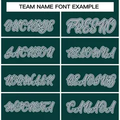 Midnight Green Gray-White Varsity Full-Snap Letterman Jacket 5
