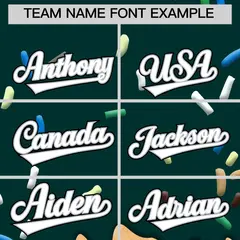 Midnight Green Ice Cream Cone Graffiti Full-Snap Varsity Letterman Jacket 3