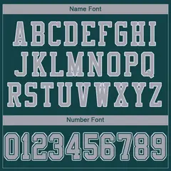 Midnight Green Light Gray-White Classic Mesh Football Jersey 3