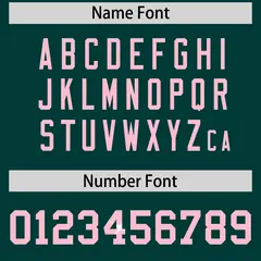 Midnight Green Light Pink Sequin Lettering Football Jersey 4