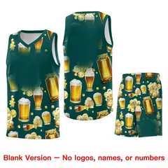 Midnight Green National Beer Day Beer Bubble Basketball Jersey 7