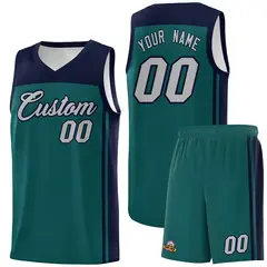 Midnight Green Navy Classic Sets Basketball Jersey 1