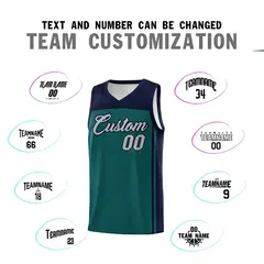 Midnight Green Navy Classic Sets Basketball Jersey 4