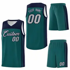 Midnight Green Navy Classic Sets Basketball Jersey 6