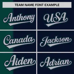 Midnight Green Navy Gradient Stripe Two-Button Softball Jersey 3