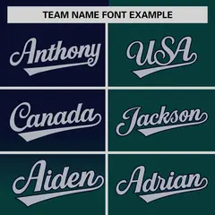 Midnight Green Navy Half Gradient Authentic Baseball Jersey 3