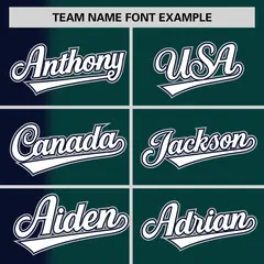 Midnight Green Navy Pinstripe Gradient Baseball Jersey 3