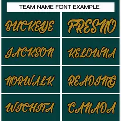 Midnight Green Old Gold-Black Classic Hockey Jersey 3