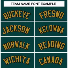 Midnight Green Old Gold-Black Classic Hockey Jersey 3