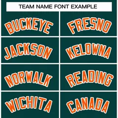 Midnight Green Orange-White Classic Hockey Jersey 3