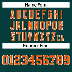 Midnight Green Orange-White Classic Hockey Jersey 4