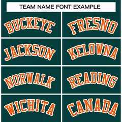 Midnight Green Orange-White Classic Hockey Jersey 3