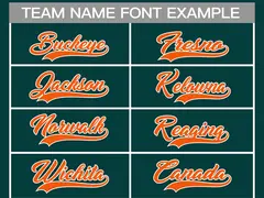 Midnight Green Orange-White Classic Hockey Jersey 3