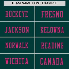 Midnight Green Pink Sequin Lettering Football Jersey 3