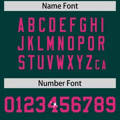 Midnight Green Pink Sequin Lettering Football Jersey 4
