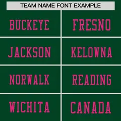 Midnight Green Pink Sequin Lettering Football Jersey 3