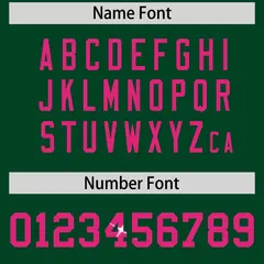 Midnight Green Pink Sequin Lettering Football Jersey 4