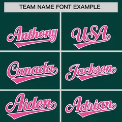 Midnight Green Pink White Gradient Raglan Varsity Letterman Jacket 3