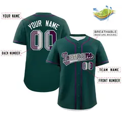 Midnight Green Purple Pride Month Classic Baseball Jersey 2