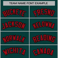 Midnight Green Red-Black Varsity Full-Snap Letterman Jacket 5