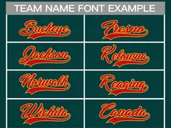 Midnight Green Red-Gold Classic Style Hockey Jersey 3