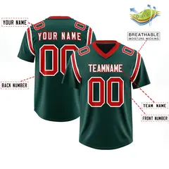 Midnight Green Two-Tone Shoulder Cut Football Jersey 2