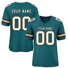 Midnight Green White-Black Classic Style Football Jersey 1