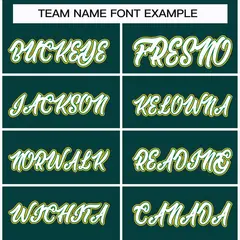 Midnight Green White Kelly Green-Gold Hockey Jersey 3