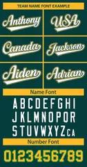 Midnight Green White Kelly Green-Gold Hockey Jersey 3