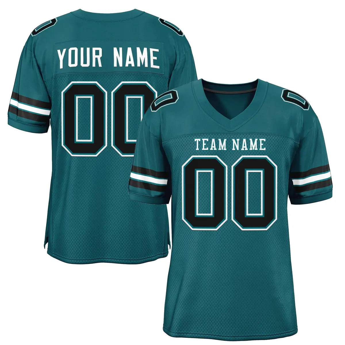 Midnight Green White-Midnight Green Football Jersey