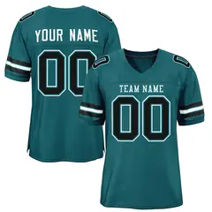 Midnight Green White-Midnight Green Football Jersey 1