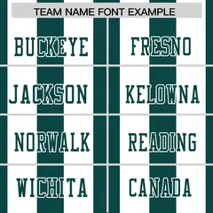Midnight Green White Thick Stripe Authentic Football Jersey 3