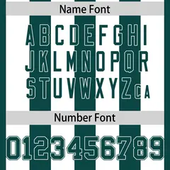 Midnight Green White Thick Stripe Authentic Football Jersey 4