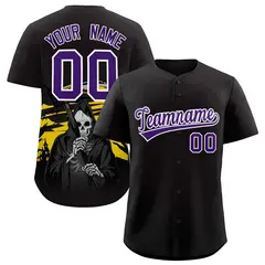 Multi Color Halloween Baseball Jersey