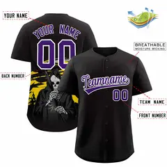 Multi Color Halloween Baseball Jersey 2