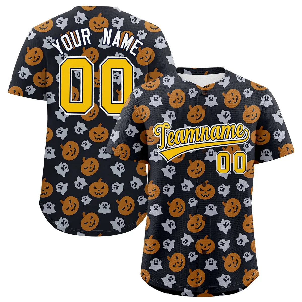 Multi Color Halloween Baseball Jersey