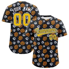 Multi Color Halloween Baseball Jersey