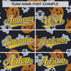 Multi Color Halloween Baseball Jersey 3